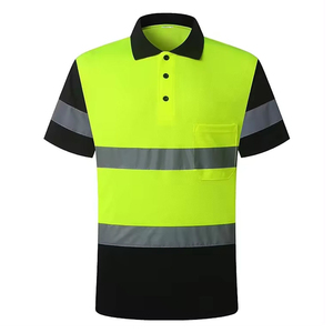 Camisas de trabajo personalizadas al por mayor, ropa de seguridad reflectante, cinta de coser, Polo de seguridad de alta visibilidad - Product Image 1