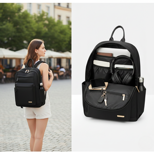 Fashionable On-Campus <b>Backpack</b> Water-Resistant Oxford Material <b>Strap</b> Carrying System Zipper for Daily Travel Outdoor Adventures - Product Image 4