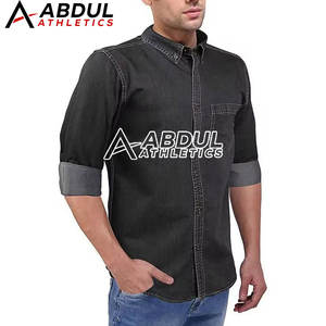 เสื้อเชิ้ตยีนส์ผู้ชายสีพื้นเรียบง่าย สไตล์ลำลอง สตรีทแวร์ แฟชั่นใหม่ ปี 2026 สวมใส่สบาย - Product Image 4