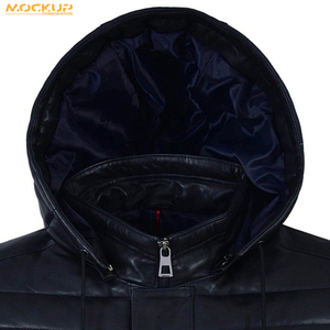 แจ็กเก็ตหนังบุนวมโอเวอร์ไซส์สำหรับผู้ชายอินเทรนด์ฤดูหนาว - Product Image 4