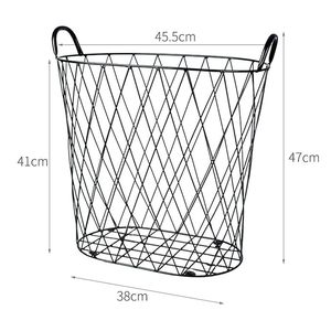 Cesto de Ropa Sucia de Hierro con Tapa Abierta de Fabricación OEM para una Recogida Rápida y Fácil Acceso Durante la Rutina de Lavado - Product Image 4