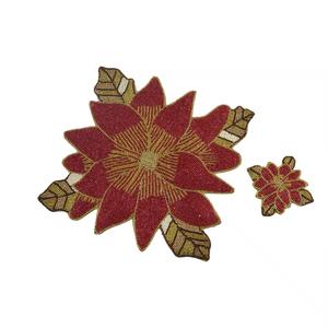 Napperons tissés brodés en forme de feuille d'érable verte pour table à manger Style traditionnel de luxe Thanksgiving Day Wedding - Product Image 6