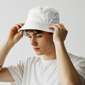 หมวกทรงถังพร้อมโลโก้พิมพ์ลายปักกลางแจ้งกันแดดแบบลำลองแฟชั่นฤดูร้อน - Product Image 5