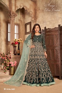 High on Demand Fashionable Top Quality Attractive <b>Velvet</b> Salwar Kameez With Dupatta With Embroidery Work Manufacturer From India - Product Image 3