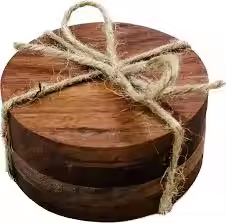 Sous-verres en noyer Sous-verres en bois de luxe de haute qualité Idéal pour les repas et les boissons Espaces de l'Inde par l'artisanat en croissant - Product Image 3