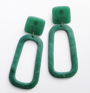 Acrílico Tortuga Acetato Tortuga Pendientes de flores secas Declaración Alambre Resina Flor seca C Forma Pendientes de resina para mujeres - Product Image 5