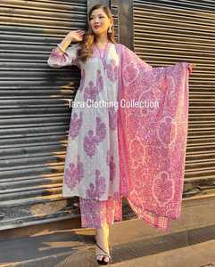 Conjunto de traje Palazzo de algodón de último diseño para todas las ocasiones, traje Palazzo de estilo elegante disponible a precio de exportación - Product Image 4