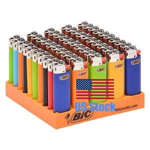 France BIC J26 j6 Plastic gas flint lighters smoking Disposable lighter shop Accessories Cigarette lighters 50+3 Count Tray