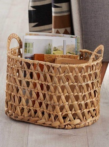 A saisir! Panier de rangement en jacinthe d'eau tissé à la main panier de rangement en feutre - Product Image 4