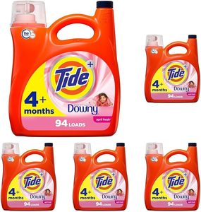 Original Scent Tide + Downy Liquid <b>Laundry</b> <b>Detergent</b> April Fresh 94 Loads 132 FL OZ - Product Image 6