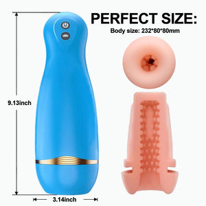Automatische Mannelijke Masturbator Vagina Echte <span class=keywords><strong>Pussy</strong></span> Pocket Elektrische Trillingen Massage Stem Interactie Machine Seksspeeltje Voor Mannen 18 - Product Image 6
