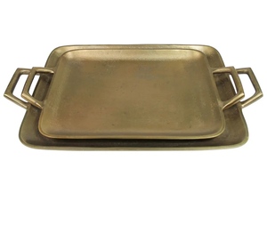 Large Elegant Golden Aluminum Metal Serving <b>Tray</b> New Style Elegant Decorative <b>Tray</b> Ware - Product Image 4