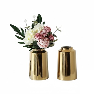 Exclusive Gold Metal <b>Textured</b> Flower <b>Vase</b> Handcrafted Hammered Iron Flower Pot For Living Room & Office Table Decoration <b>Vase</b> - Product Image 4