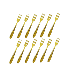 Tenedor de latón, cuchara, cucharas de postre, juego de diseño de mordent, vajilla, utensilios para comer, juego de cubiertos, producto de calidad premium - Product Image 1