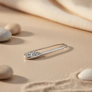 Colgante de Cristal Plateado con Diseño Bohemio Religioso para Mujer, Forma Personalizable con Gancho de Oro de 18K, Cuarzo, Circonita, Regalo - Product Image 1