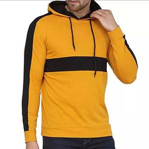 Sweat-shirt à capuche pour homme, manches longues, color block, décontracté, tricoté en polyester, coupe classique, respirant, style streetwear, automne - Product Image 5