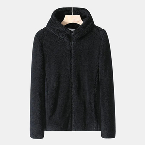 Nouvelle arrivée de sweats à capuche décontractés pour l'hiver avec fermeture éclair pour hommes, tendance, logo personnalisé, tissu polaire imprimé, teint uni-prix de gros - Product Image 5