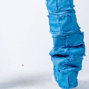 Pantalon empilé pour homme au design unique, en toile, taille élastique, taille mi-haute, coupe droite, décontracté, léger, respirant, séchage rapide, vente flash, meilleur choix - Product Image 5