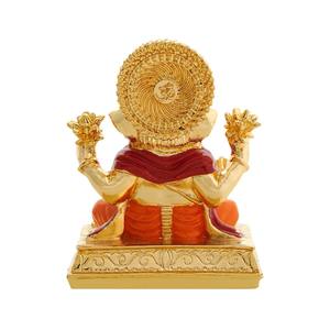 Idole du Seigneur Ganesh plaquée or de qualité supérieure, 4 pouces, décoration pour la maison, temple, mariage, pooja, cadeaux d'entreprise, utilisation pour les festivals - Product Image 2