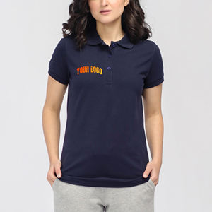 Logotipo bordado Polo de mujer y Polo de hombre Camisa de algodón de negocios Casual Solapa Estilo Berry Color Ideal para golf y Deportes - Product Image 1