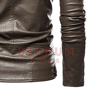 Veste en cuir de vache pour homme, logo personnalisé, haute qualité, hiver, vêtements de mode avec tissu léger, état neuf - Product Image 4