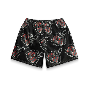 Short en maille polyester personnalisé avec poches Short chaud pour hommes Summer Beach Short de fitness imprimé pour hommes - Product Image 2