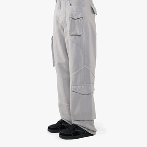 กางเกงวอร์มทรงขากว้างผ้าไนลอนสำหรับผู้ชายกันลมน้ำหนักเบากันลมสำหรับบุรุษกางเกงวอร์มสไตล์วินเทจออกแบบได้ตามต้องการ - Product Image 5