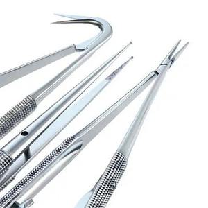 Instrumentos de microcirugía de primera calidad con forma de bayoneta curvada de microtijera - Product Image 4