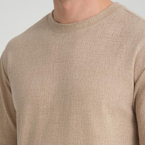 Conjunto de traje informal de 2 piezas para hombre de primavera y verano tejido sólido 100% algodón secado rápido Camiseta de manga corta holgada + Pantalones largos - Product Image 6