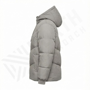 Veste matelassée légère avec logo personnalisé pour homme, en nylon et polyester, respirante, coupe ajustée, élégante, vêtement d'hiver chaud, parka à séchage rapide - Product Image 3