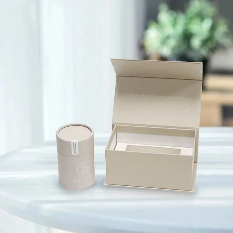 Custom Logo Luxe Magnetische Premium Recyclebare Stijve Kartonnen Papieren Verpakking Matcha Geschenkdozen