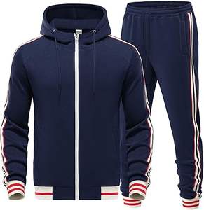 Ensemble de survêtement en velours à capuche unisexe d'hiver en deux pièces, taille plus, respirant, en spandex/polyester, avec logo personnalisé - Product Image 1