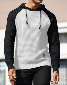 Sweat-shirts à capuche décontractés pour hommes, tricotés 100% coton, lavés, anti-plis, coupe-vent, respirants, chauds, grandes tailles, coupe régulière - Product Image 5