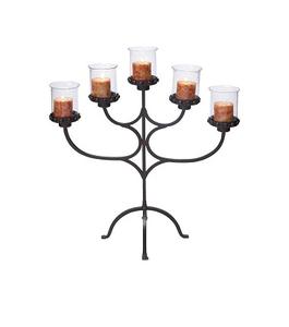 Candelabro de diseño de cristal para decoración del hogar, soporte de vela brillante para interior y exterior, votivo - Product Image 1