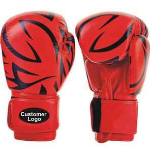 Guantes de boxeo de cuero excelentes etiqueta personalizada 10 oz MMA guantes de entrenamiento de alta calidad al por mayor - Product Image 5