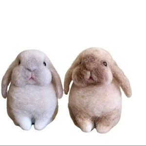 Mini personnalisé aiguille feutrée lapin simulé Animal Sculpture ornement peluche lapin jouet personnalisé feutre Sculpture - Product Image 1