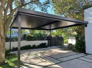 Pérgola de jardín de 3x3.6m montada en la pared con techo inclinado de PVC, toldo para patio exterior, para patio trasero y cochera, en venta para EE. UU. - Product Image 2