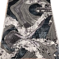 Türkischer Polyester-Shaggy-Teppich Adiva, Jacquard-Gewebt, Maschinengefertigt, Hochflorig, Wendbar, Gepolstert, Waschbar, Rutschfest mit Jute-Rückseite