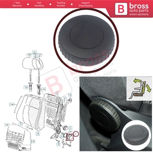 BDP1135 ปุ่มปรับเอนหลังแบบหมุนด้านหน้า สีดำ 1J0881671H สำหรับ - Product Image 5