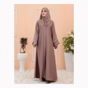 Lujo costura a mano con cuentas Abaya venta al por mayor Dubai Islam mujeres vestido manga larga tradicional musulmán ropa y accesorios - Product Image 5