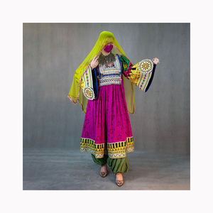 Vestido de cultura Baluchi hecho a mano-Chaqueta larga de estilo afgano-Chaqueta Kuchi vintage-Chaqueta bordada de moda occidental Indo - Product Image 3