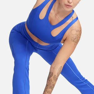 Sujetador deportivo Soporte ligero Sujetador deportivo con tiras sin relleno Yoga Ropa atlética Levantamiento Leggings Sujetador Mujer Conjuntos de piezas de entrenamiento - Product Image 2