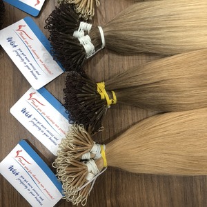 Factory Price Colored NanoringHair Keratin Tip Hair <b>Extensions</b> 100% Vietnamese Human Hair Genius Weft - Product Image 4