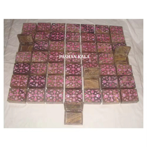 Cajas de joyería de forma Rectangular con incrustaciones de esteatita Natural hechas a mano para boda, decoración del hogar y regalos, fabricación con propósito - Product Image 1