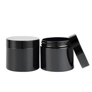 Vente en gros Pots en plastique PET noir avec couvercles de sécurité Tailles 100ml 120ml 150ml Soins de la peau Crèmes pour le visage Vente en gros de produits cosmétiques - Product Image 1