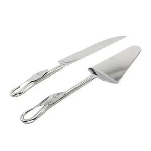 Hermoso juego de servidor de pastel de Metal elegante cuchillo de postre Recepción de boda cocina comedor vajilla herramienta de pastelería - Product Image 5