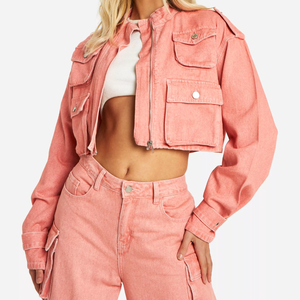 Nueva Colección de Invierno 2024, Chaqueta Vaquera Unisex de Estilo Moderno OEM, Chaqueta de Algodón con Forro de Piel de Oveja, Logotipo Personalizado, Diseño Más Popular - Product Image 5