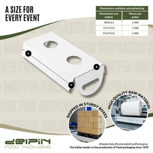 Made in Italy Eco-Friendly Recyclable Luxury Disposable Rectangular Paperboard <b>Box</b> Handle Self Erecting Food Container White - Product Image 4