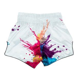 Shorts de boxe Muay Thai Fairtex de qualité supérieure, personnalisés, blancs, respirants, avec bande élastique - Product Image 3