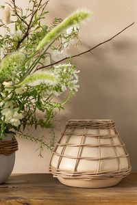 ตะกร้าหวายสานมือสำหรับปลูกต้นไม้ทำจากเหล็กและหวายสำหรับปลูกต้นไม้ในร่มและกลางแจ้งดีไซน์ไม่เหมือนใคร - Product Image 5